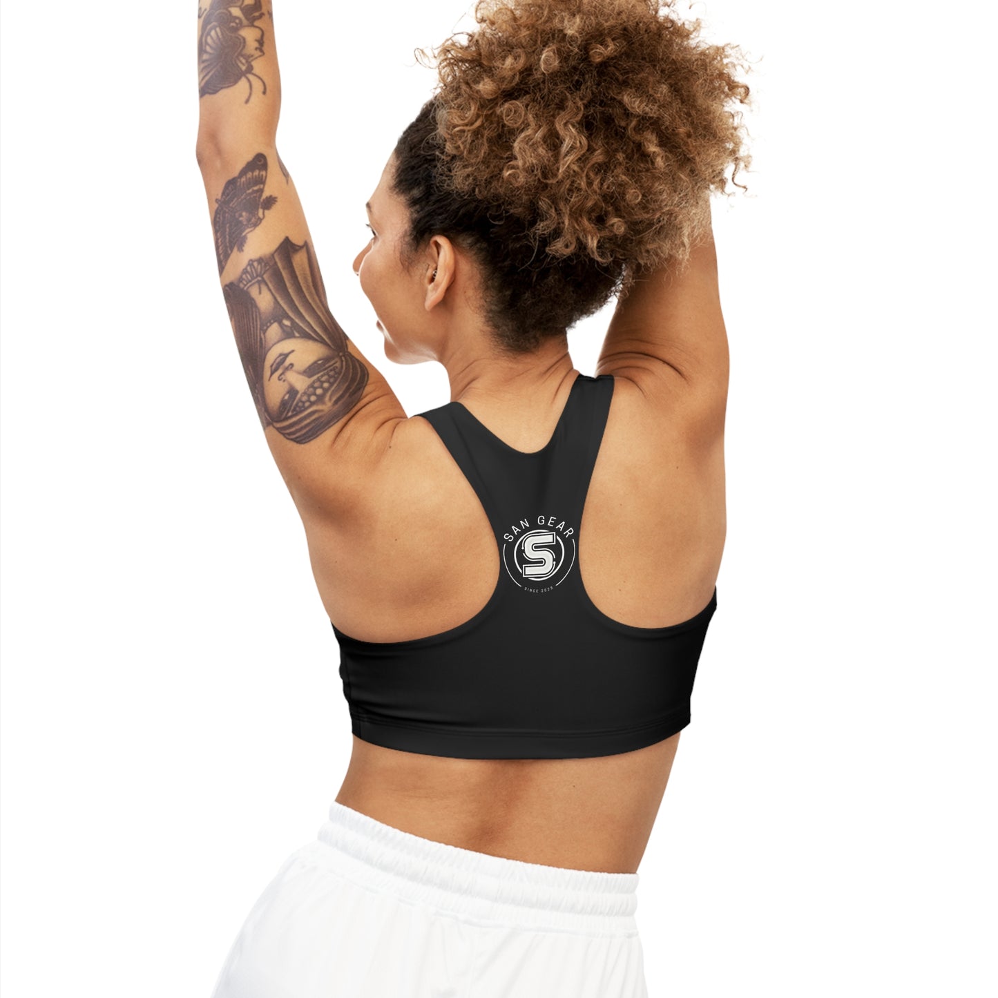 Brassière Sport Noire - S - Logo back