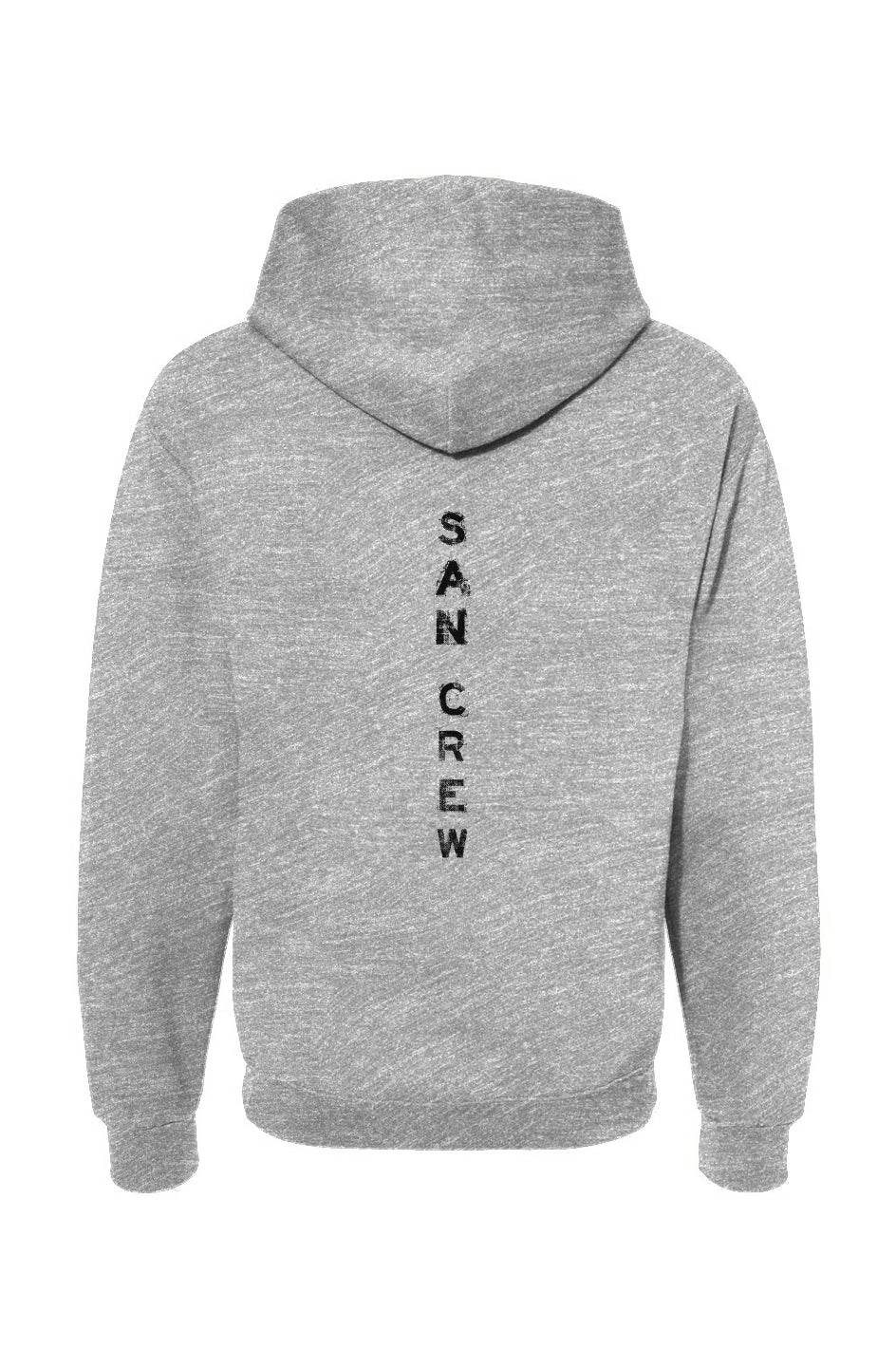 Sweat capuche gris clair logo noir