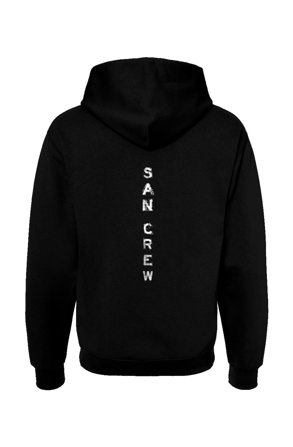 Sweat capuche noir logo blanc