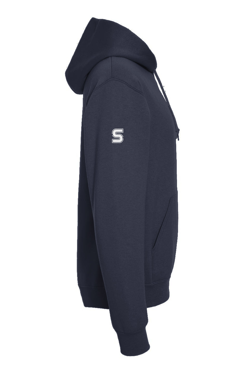Sweat capuche navy logo blanc