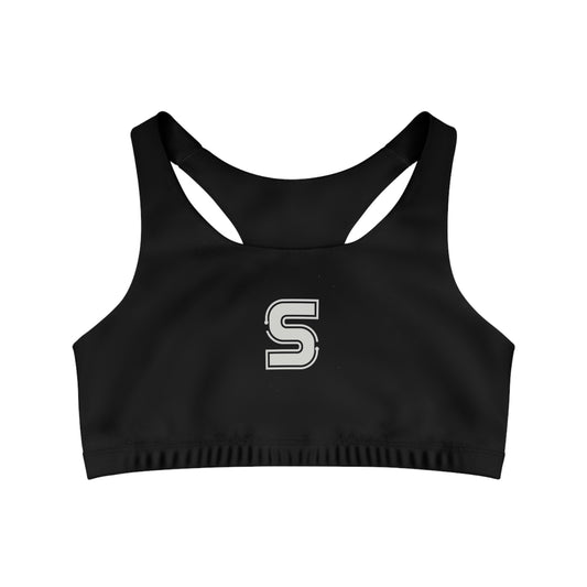 Brassière Sport Noire - S - Logo back