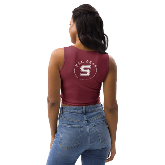 Débardeur Crop-top Burgundy - SanGear Claws Blancs