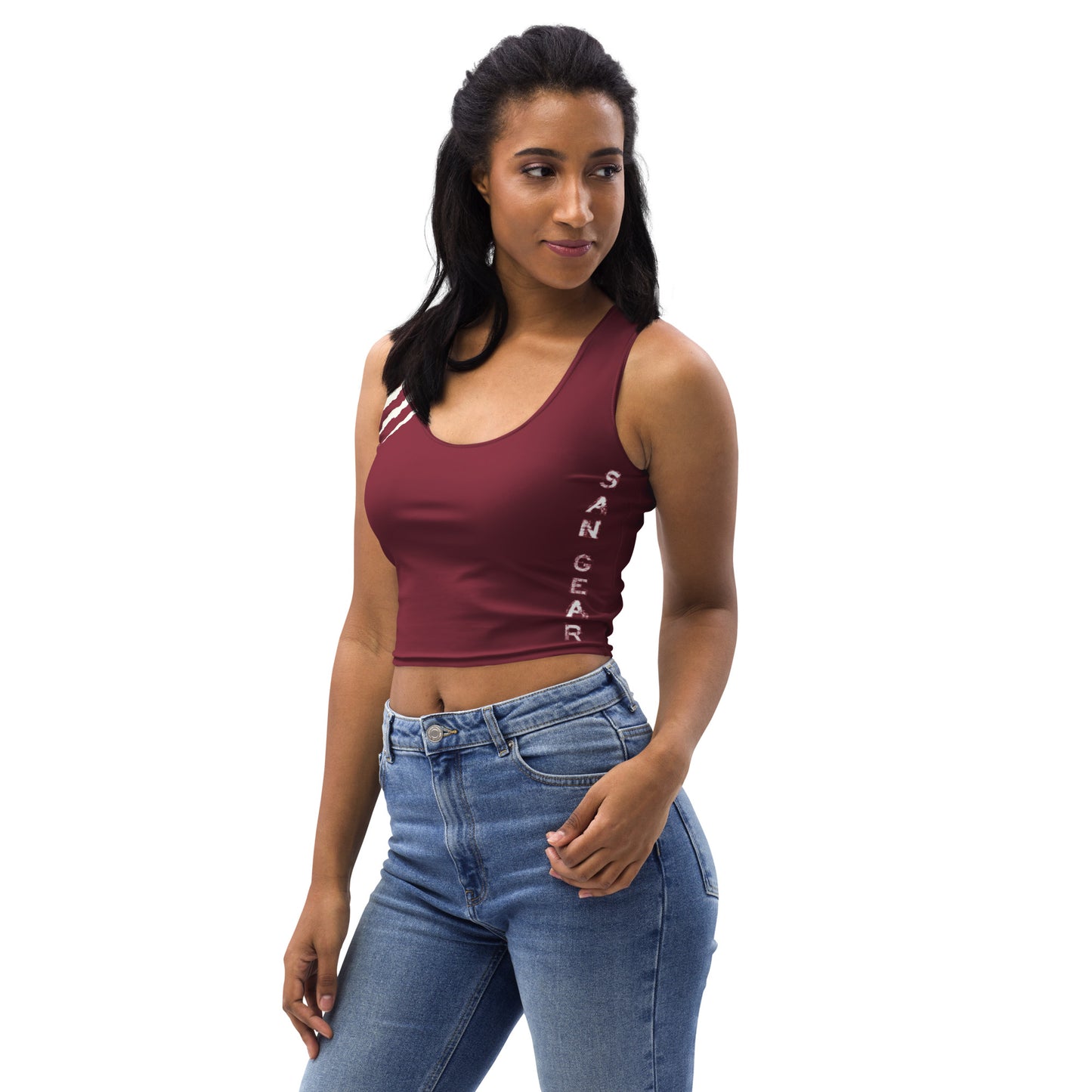 Débardeur Crop-top Burgundy - SanGear Claws Blancs