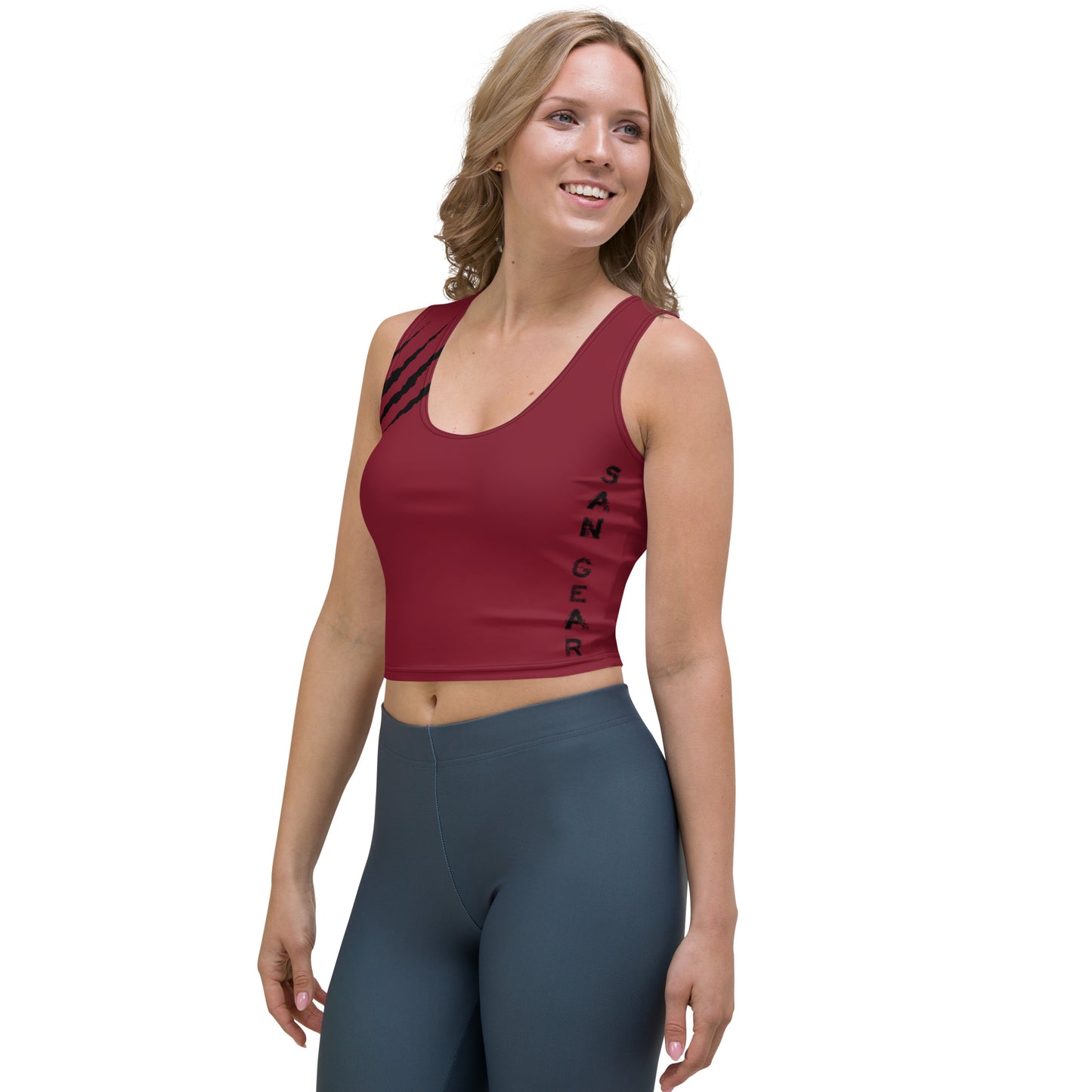 Débardeur Crop-top Burgundy - SanGear Claws Noirs