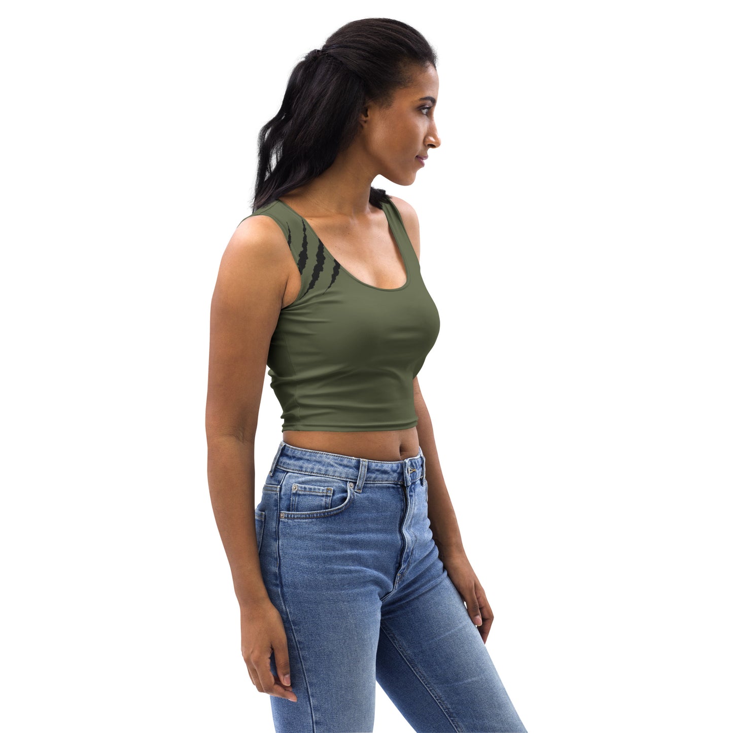 Débardeur Crop-top Kaki - SanGear Claws Noirs