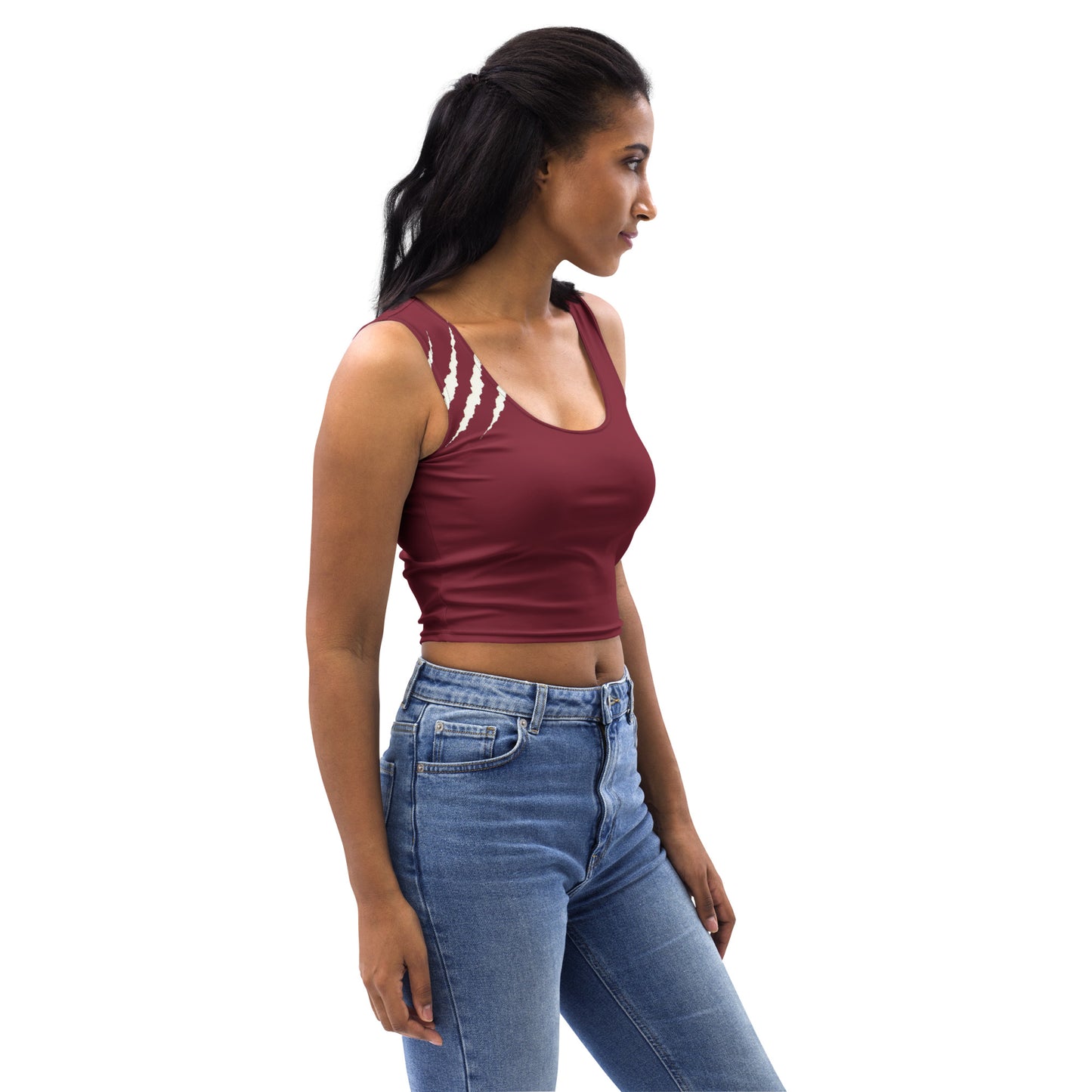 Débardeur Crop-top Burgundy - SanGear Claws Blancs