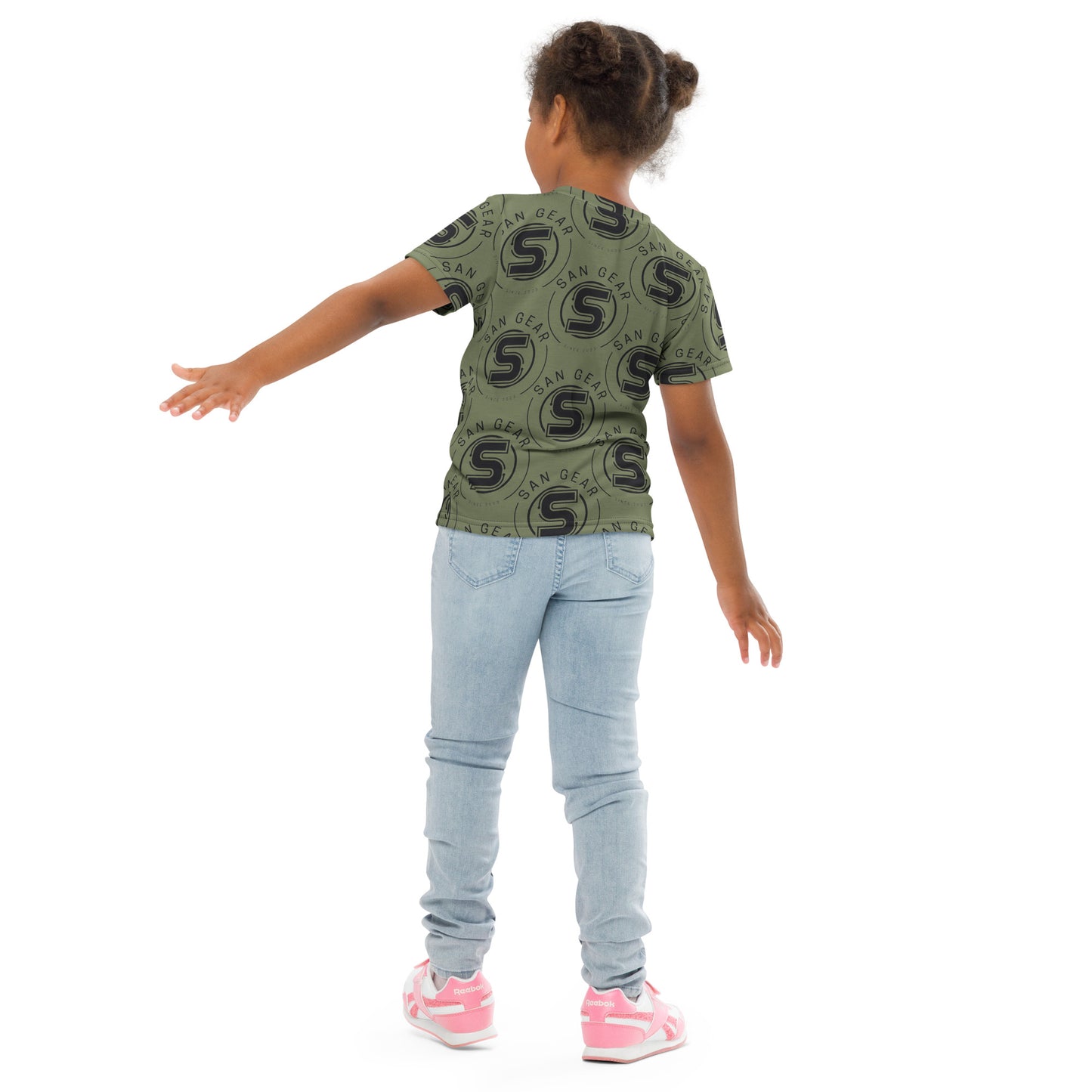 T-shirt enfant Multi logo kaki