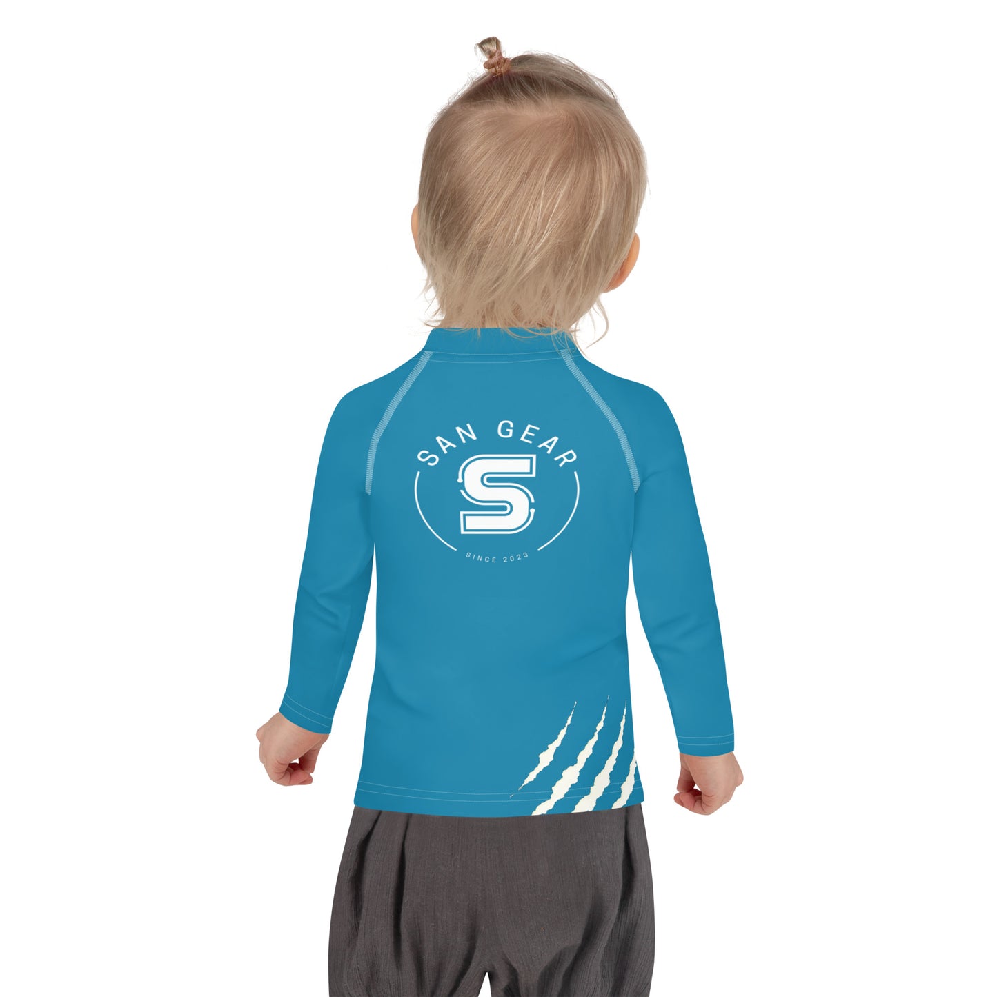 Rashguard Enfant Unisexe - Turquoise Claws