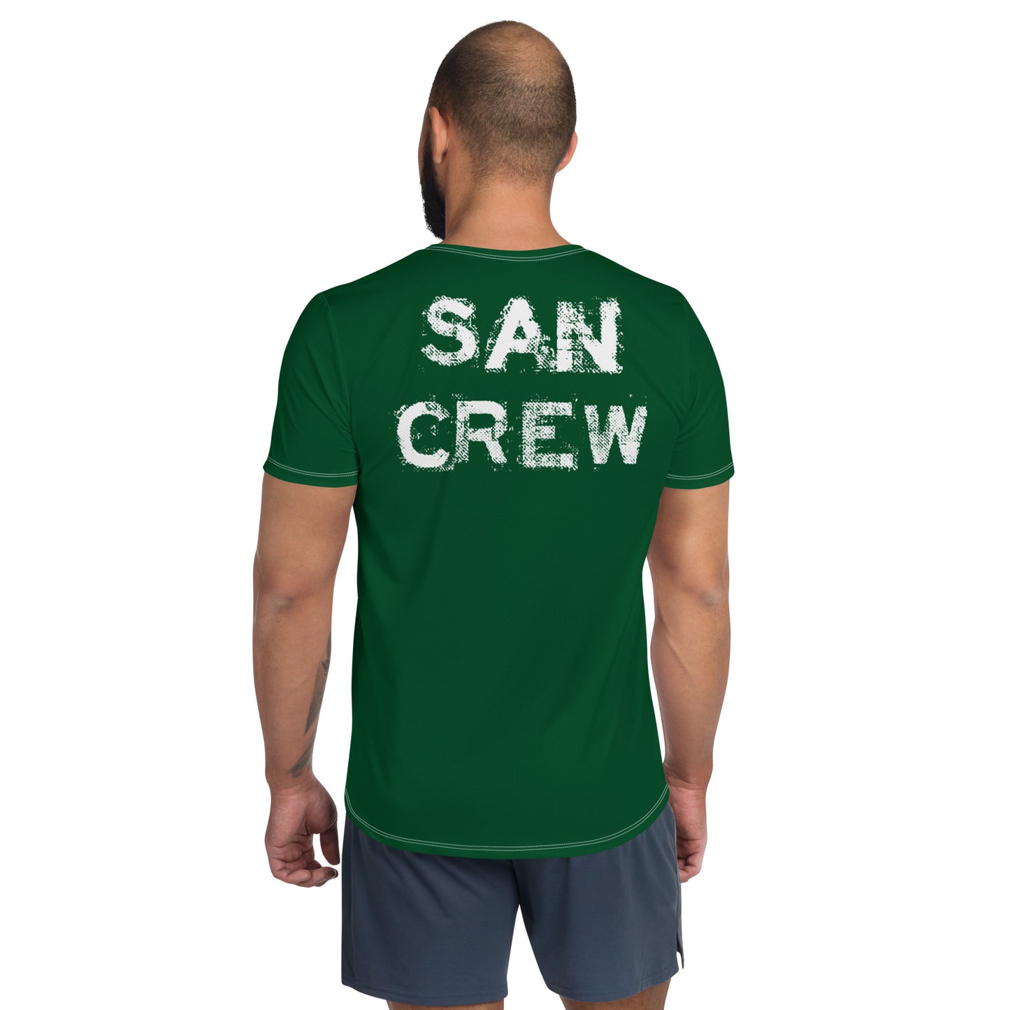 T-shirt Sport DryFit - Vert SanCrew Blanc
