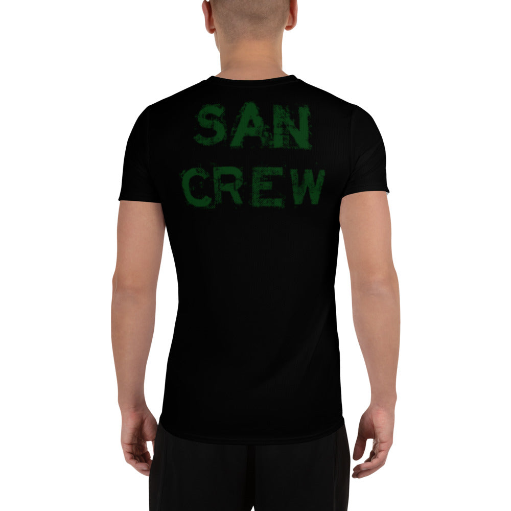 T-shirt Sport DryFit - Noir SanCrew Vert