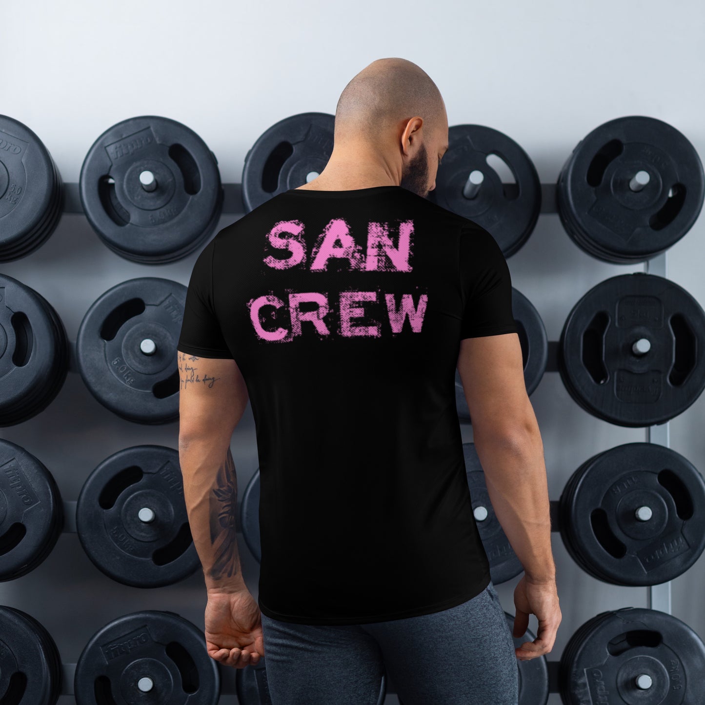 T-shirt Sport DryFit - Noir SanCrew Rose