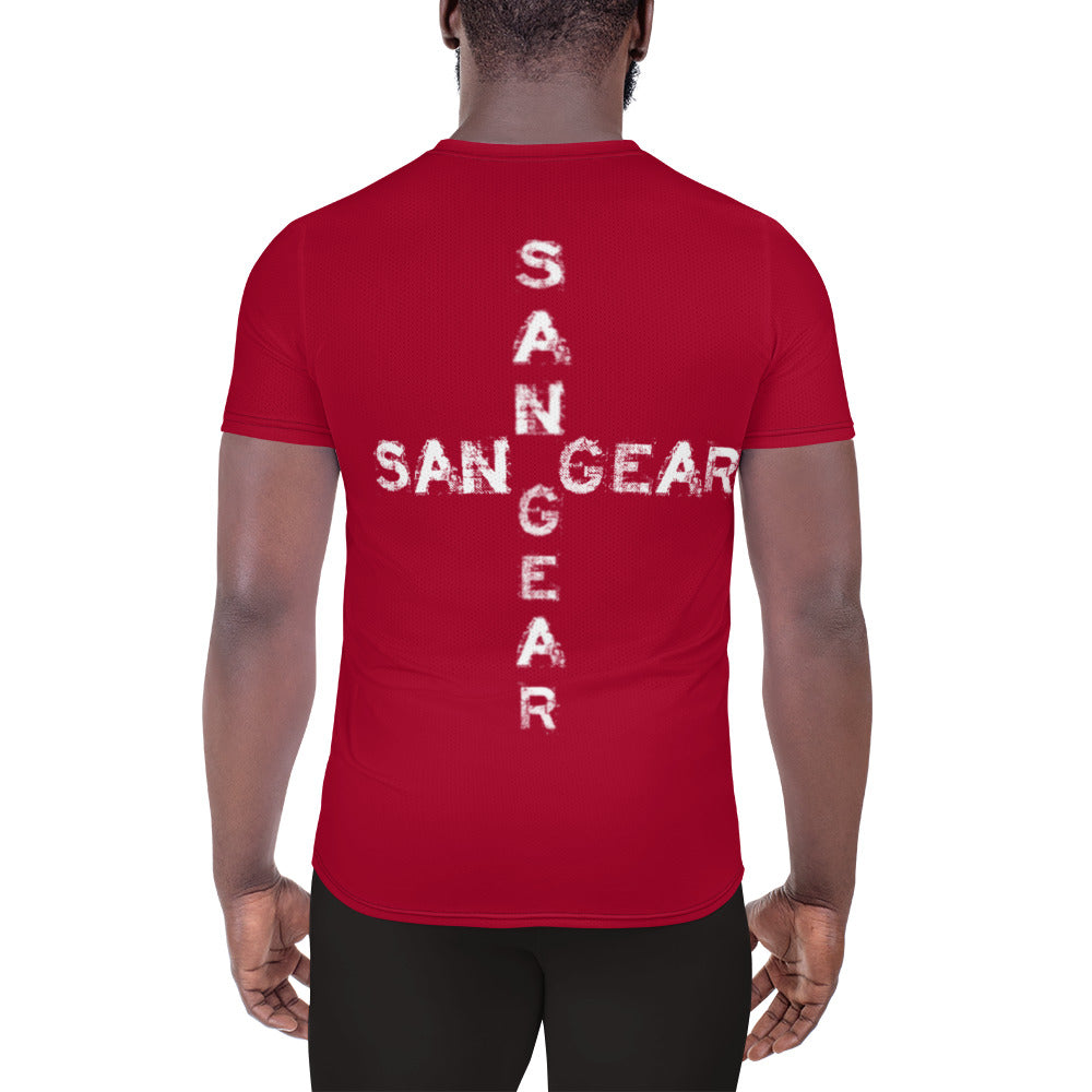 T-shirt Sport DryFit - Rouge SanGear Croix Blanc