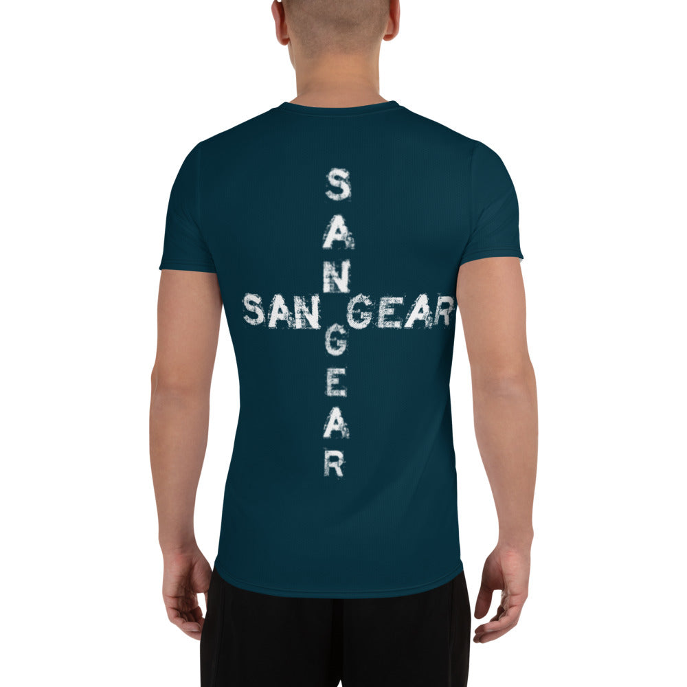 T-shirt Sport DryFit - Blue Whale SanGear Croix Blanc