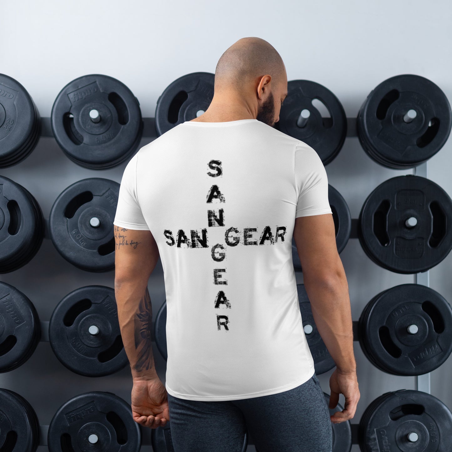 T-shirt Sport DryFit - Blanc SanGear Croix