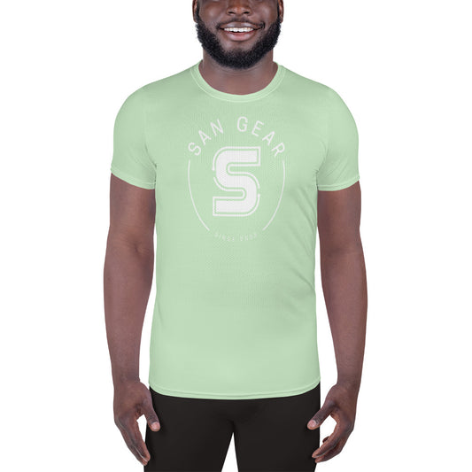 T-shirt Sport DryFit - Vert clair SanCrew Blanc