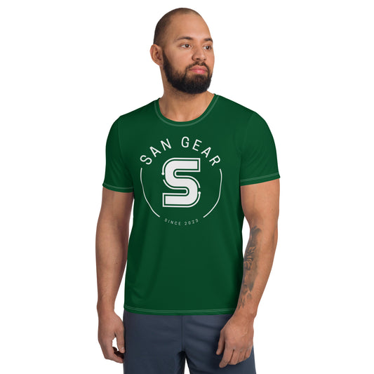 T-shirt Sport DryFit - Vert SanCrew Blanc