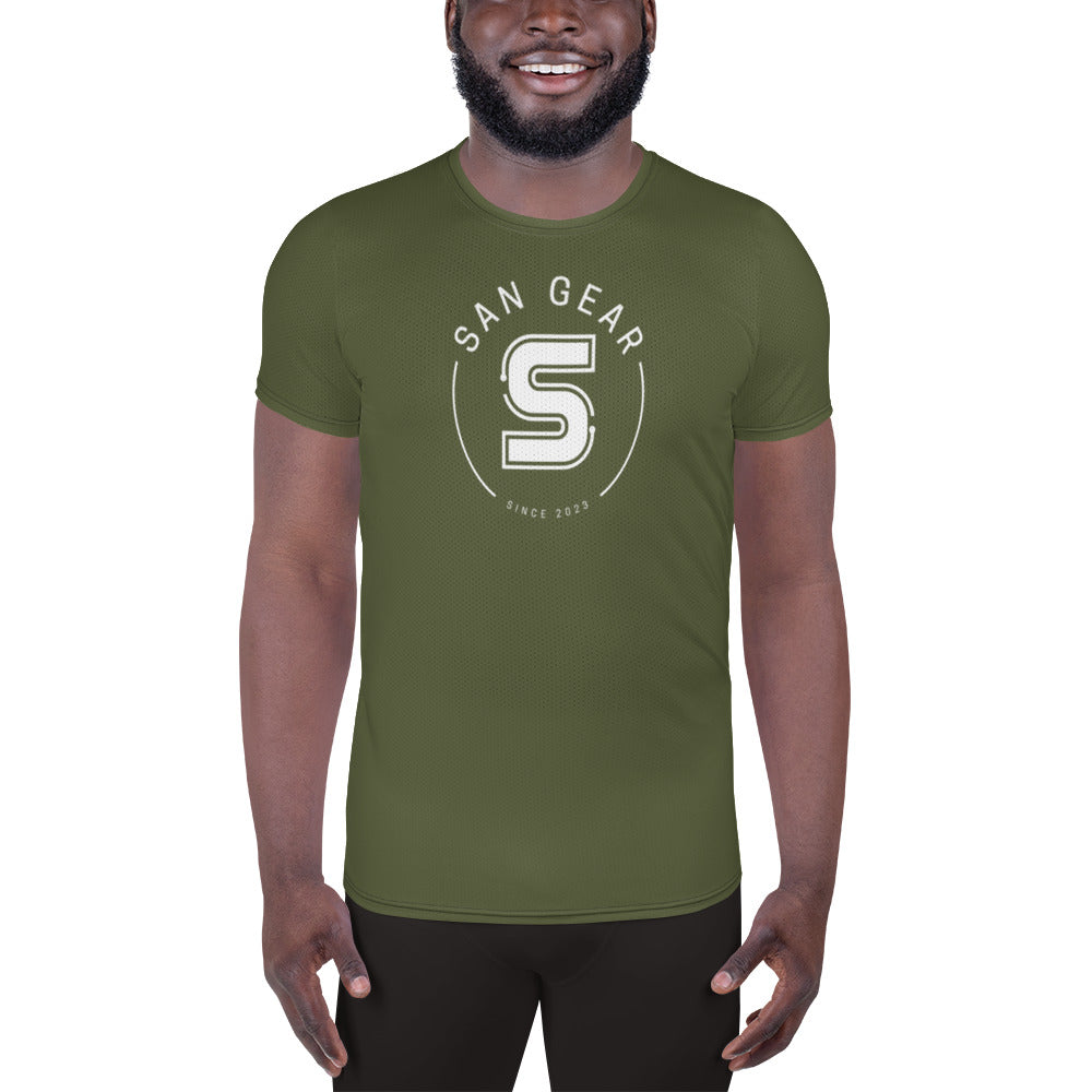 T-shirt Sport DryFit - Kaki SanGear Croix Blanc
