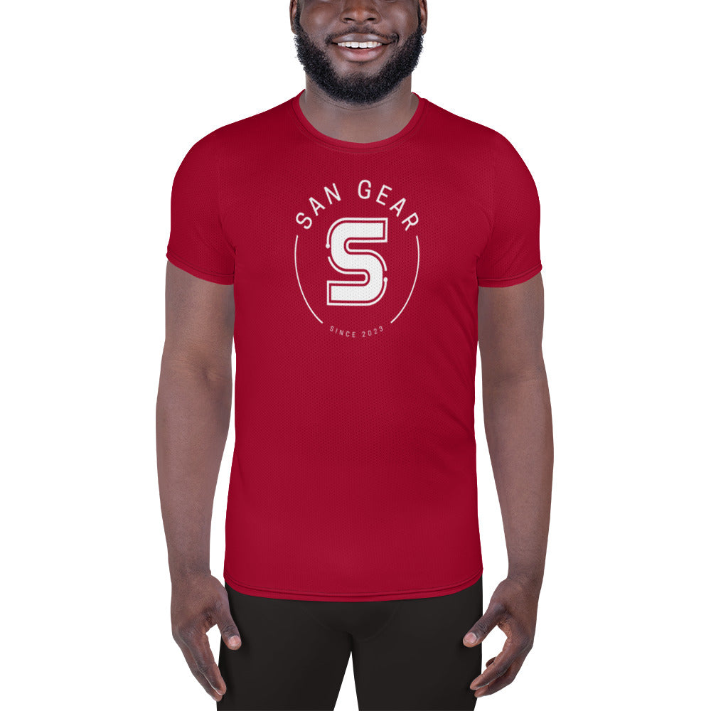 T-shirt Sport DryFit - Rouge SanGear Croix Blanc