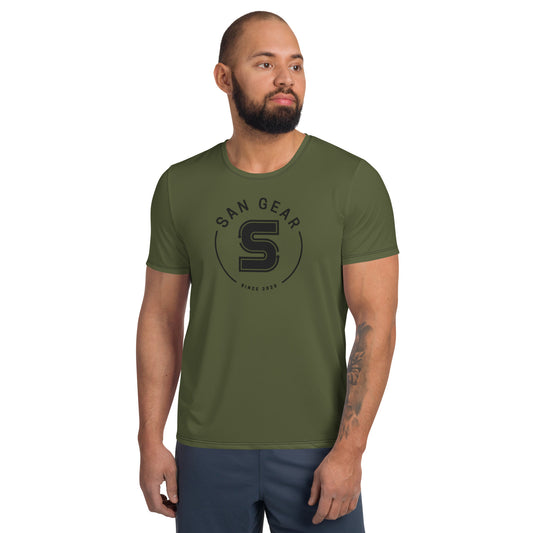 T-shirt Sport DryFit - Kaki SanGear Croix Noir
