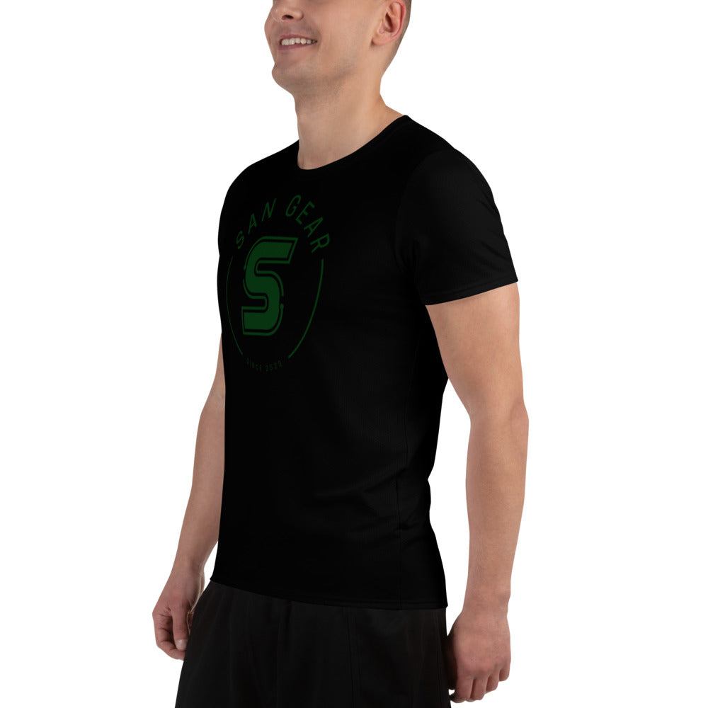 T-shirt Sport DryFit - Noir SanCrew Vert