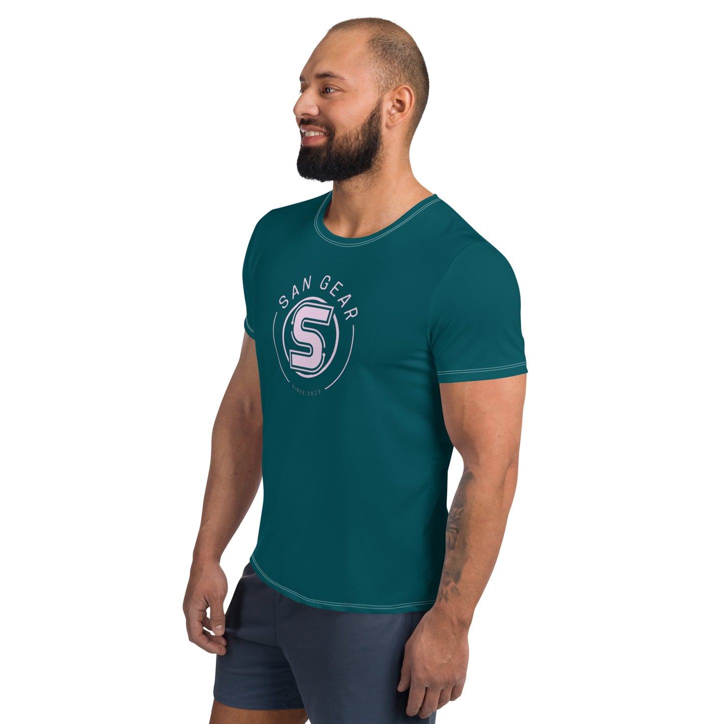 T-shirt Sport DryFit - Vert SanCrew Rose