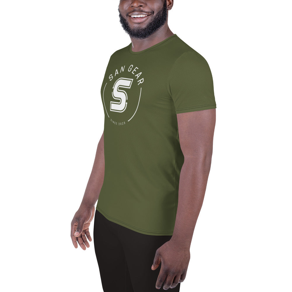 T-shirt Sport DryFit - Kaki SanGear Croix Blanc