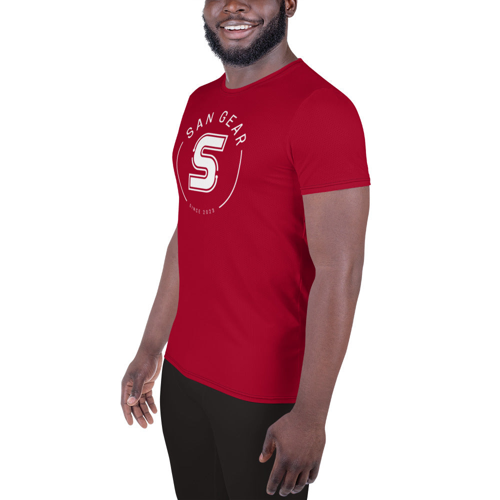 T-shirt Sport DryFit - Rouge SanGear Croix Blanc