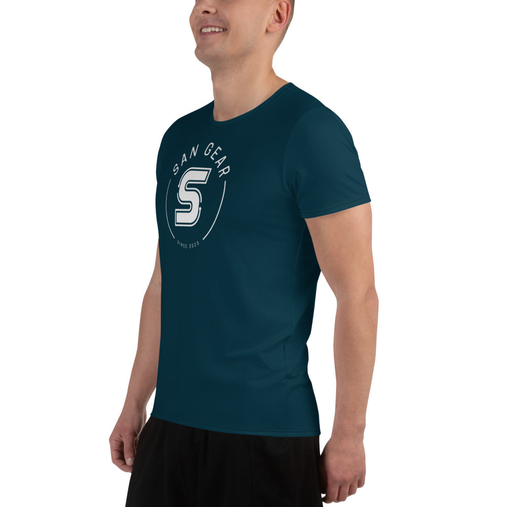 T-shirt Sport DryFit - Blue Whale SanGear Croix Blanc