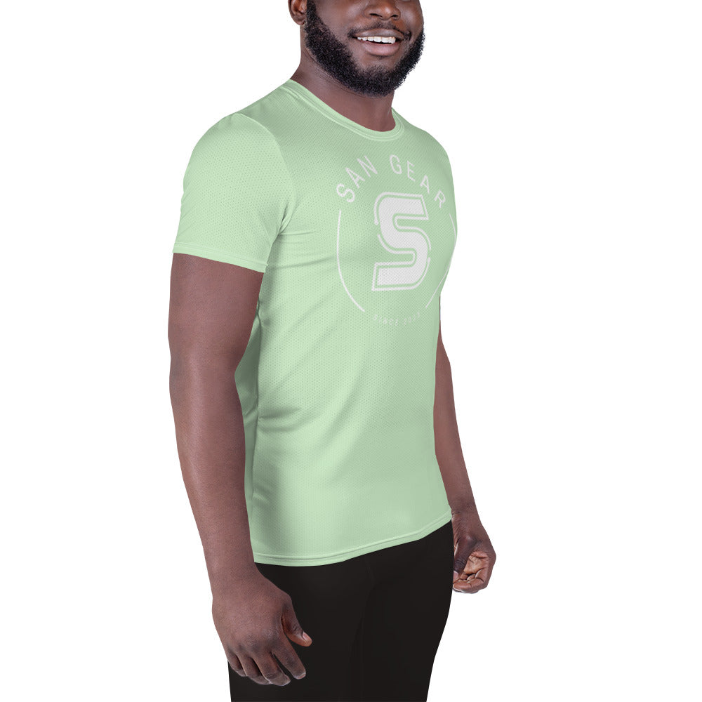 T-shirt Sport DryFit - Vert clair SanCrew Blanc