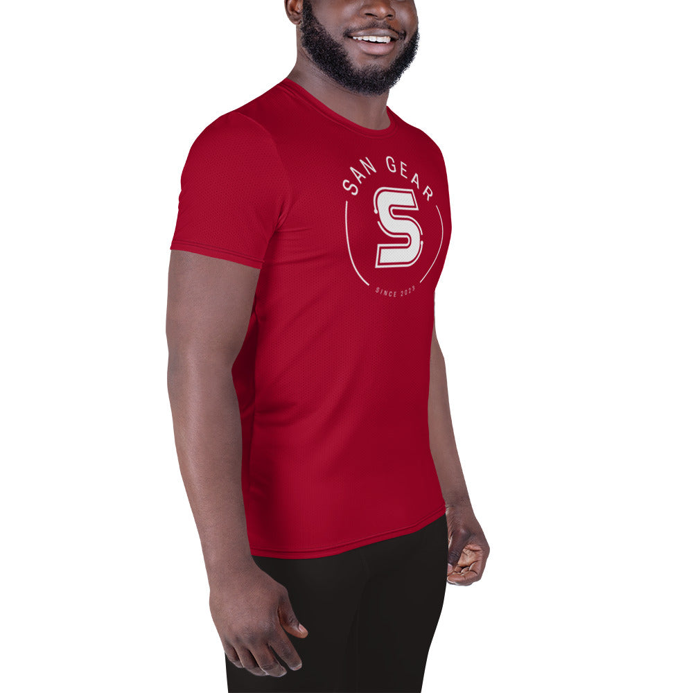 T-shirt Sport DryFit - Rouge SanGear Croix Blanc