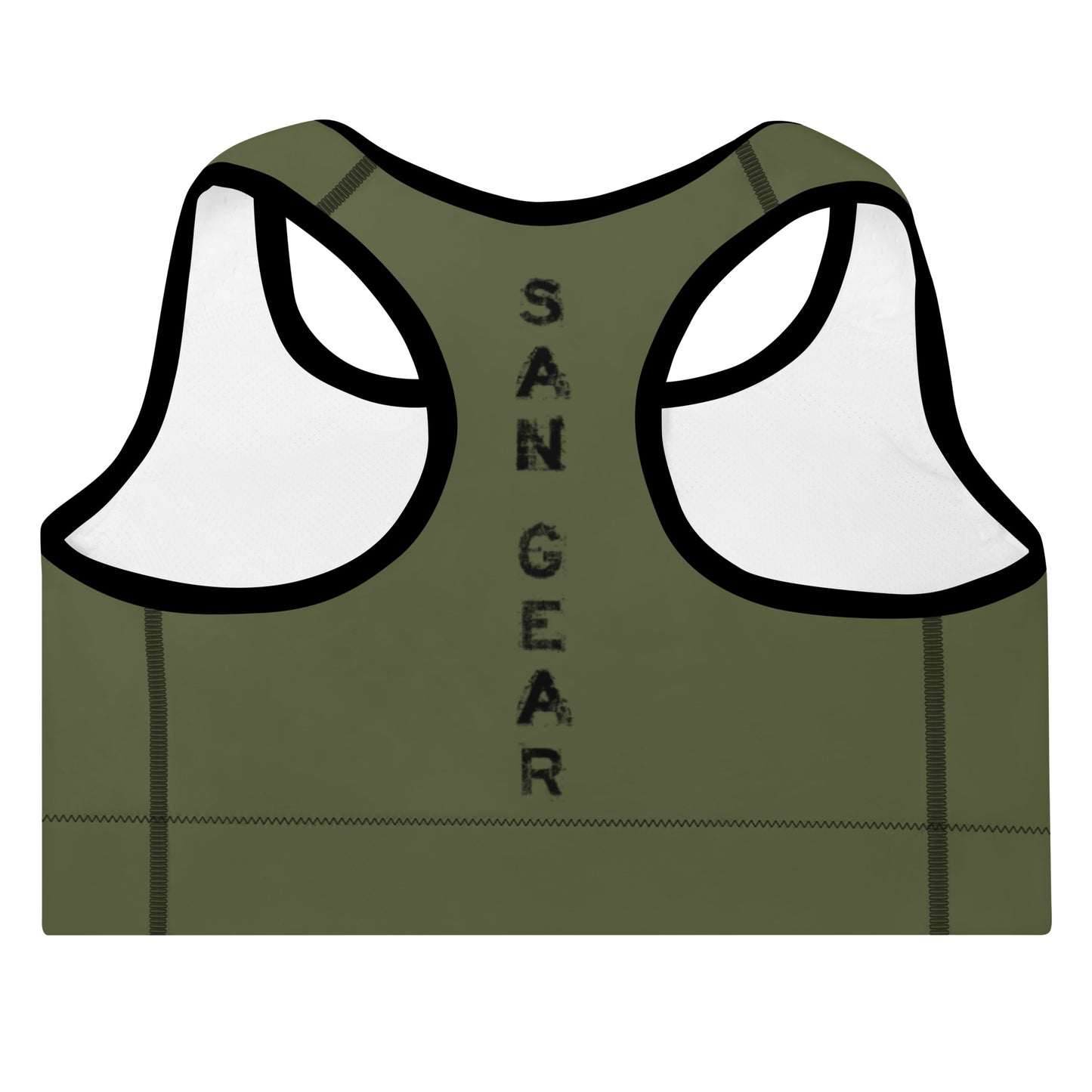 Brassière de Sport Kaki - SanGear Noir