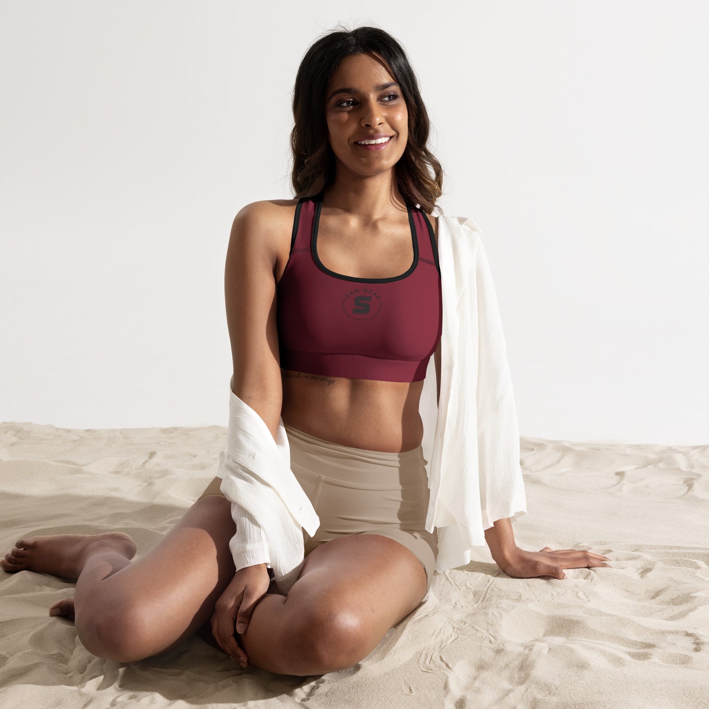 Brassière de Sport Burgundy - SanGear Noir