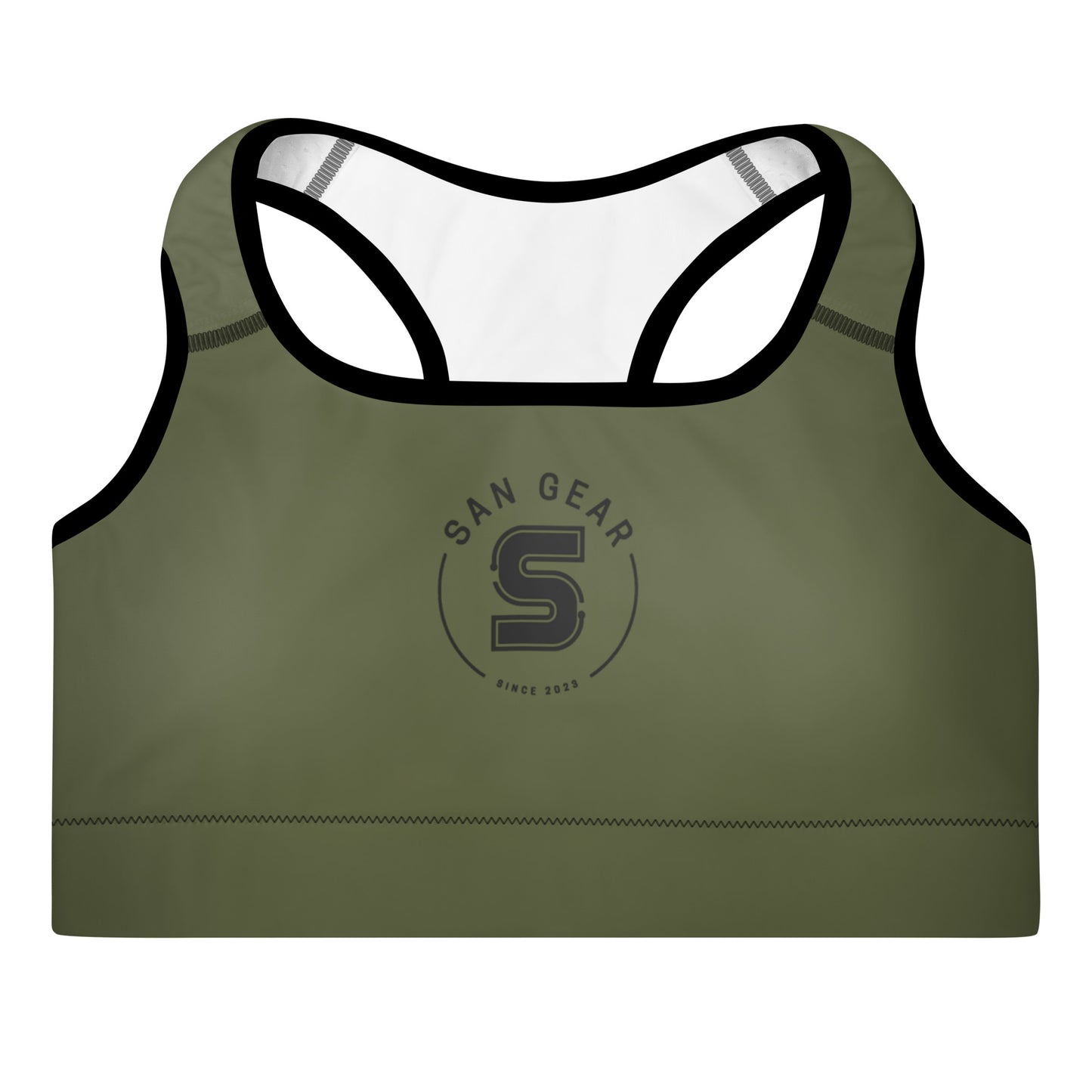 Brassière de Sport Kaki - SanGear Noir