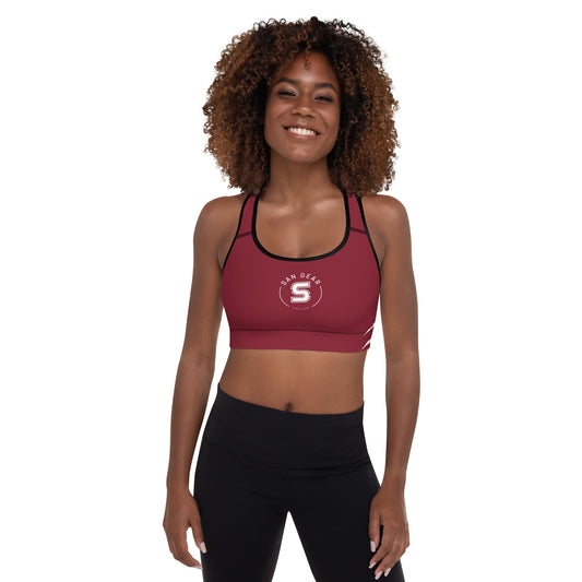 Brassière de Sport Burgundy - SanGear Claws Blancs