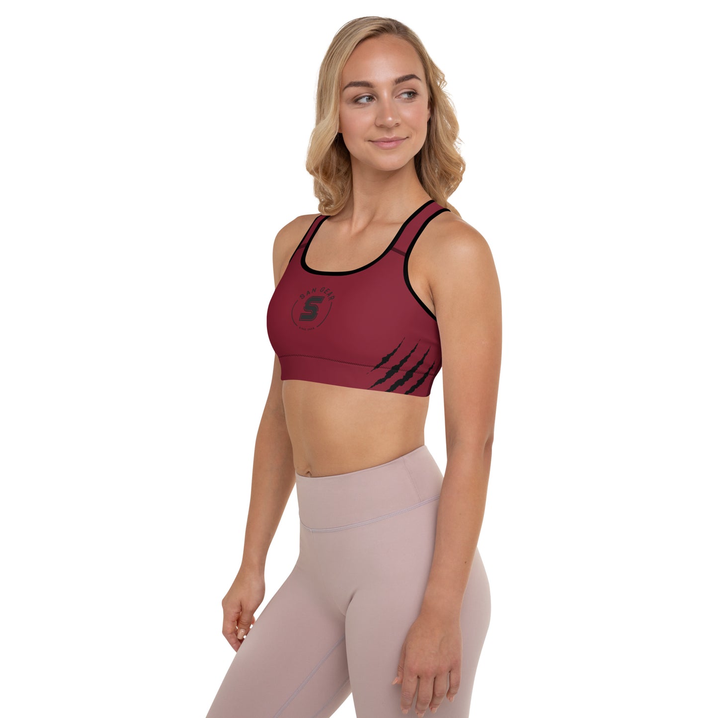 Brassière de Sport Burgundy - SanGear Claws Noirs