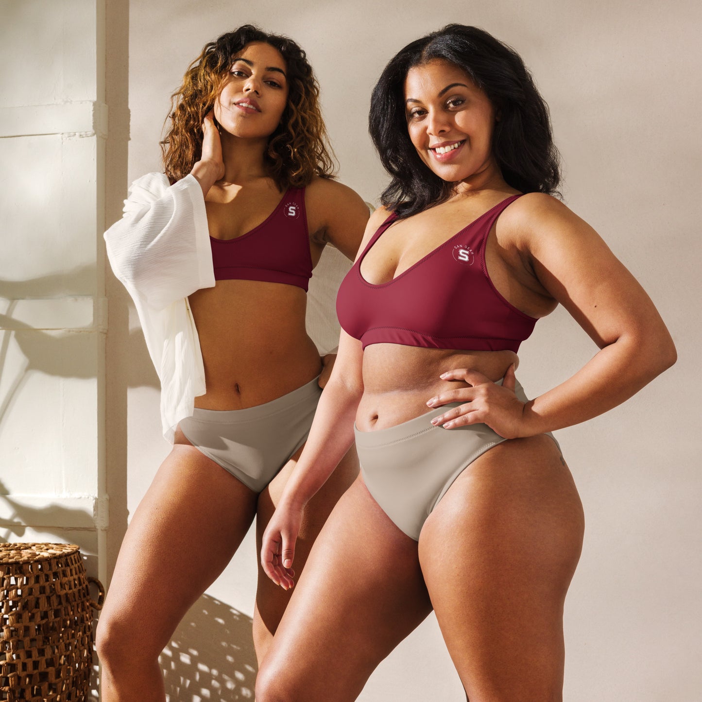 Haut de maillot de bain Burgundy - SanGear Blanc