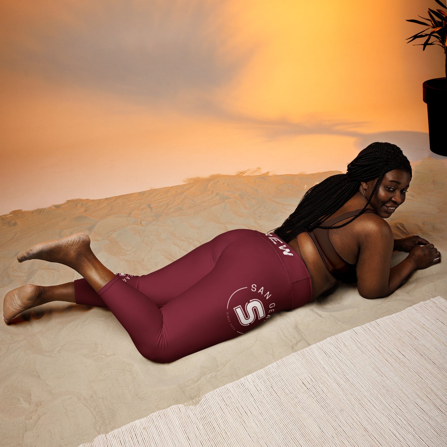 Legging 3/4 - Burgundy SanGear Blanc