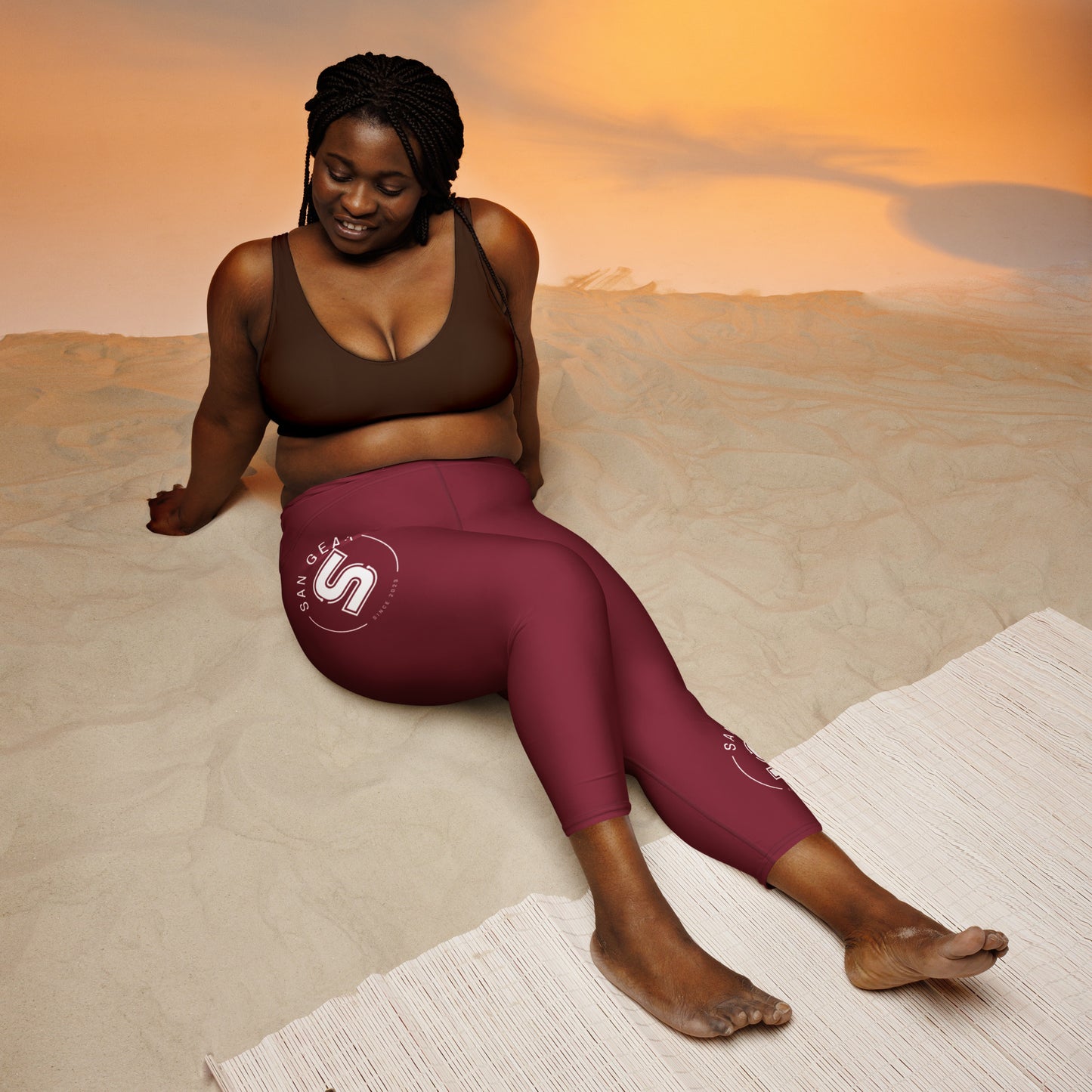 Legging 3/4 - Burgundy SanGear Blanc