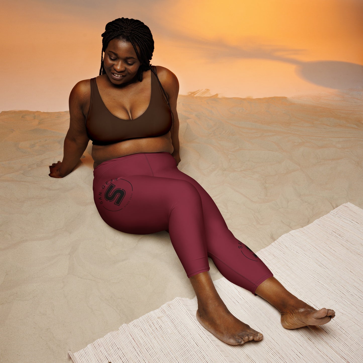 Legging 3/4 - Burgundy SanGear Noir