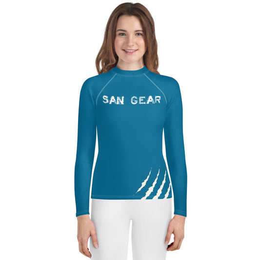 Rashguard Ado Unisexe - Turquoise Claws