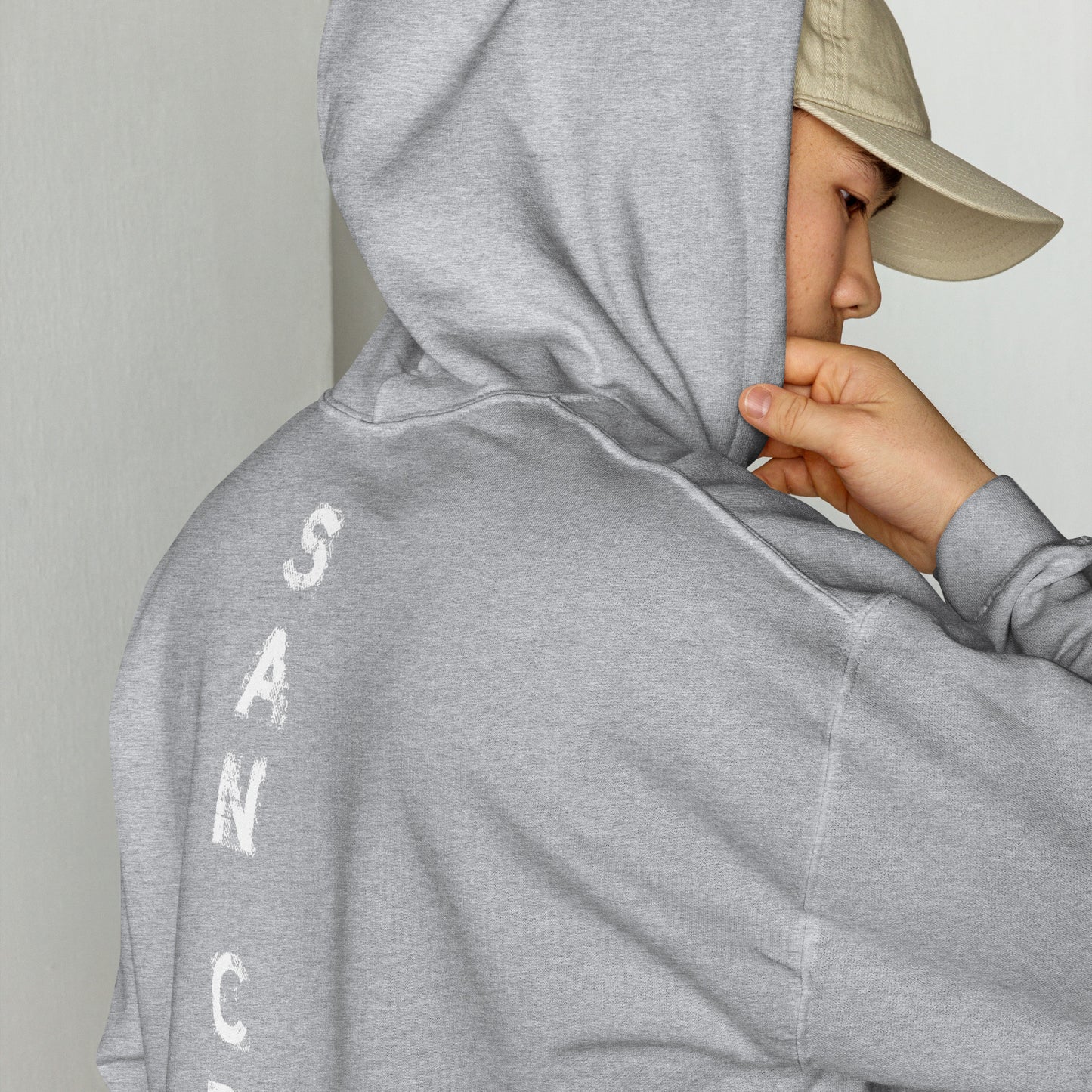 Sweat à capuche San Gear -Crew Logo blanc