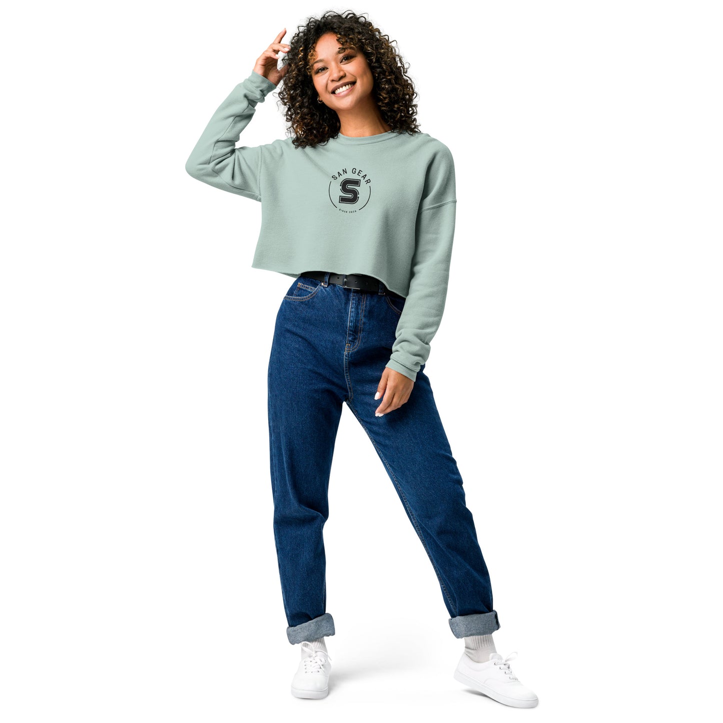 Sweat-Shirt Crop-Top - SanGear Noir