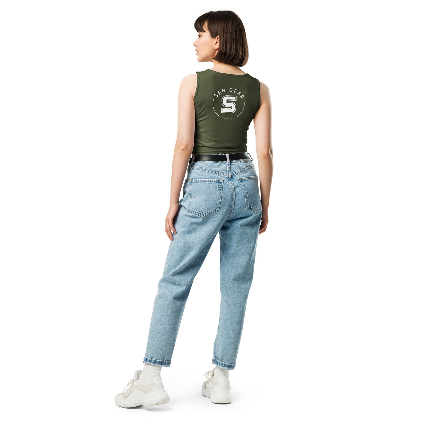 Débardeur Crop-top Kaki - SanGear Claws Blancs
