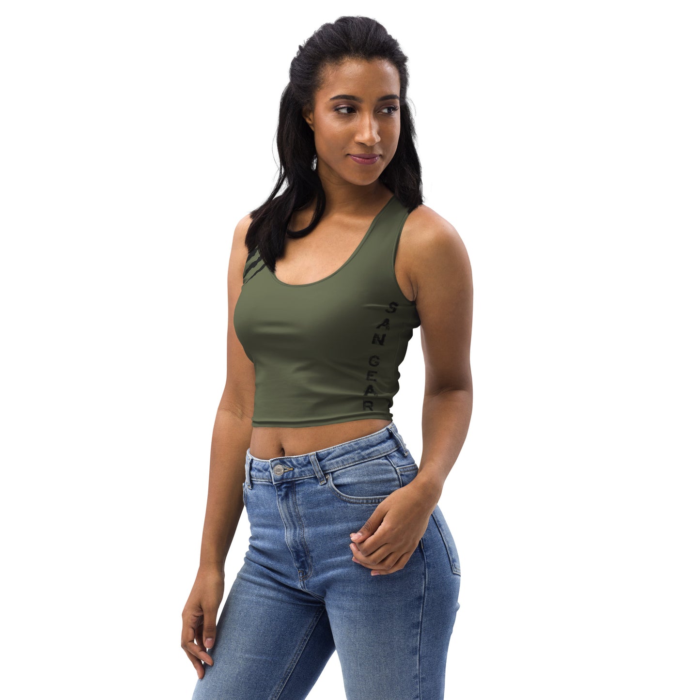 Débardeur Crop-top Kaki - SanGear Claws Noirs