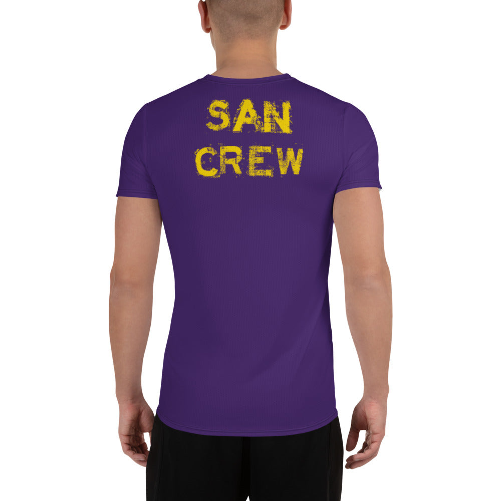 T-shirt Sport DryFit - Violet SanCrew Jaune