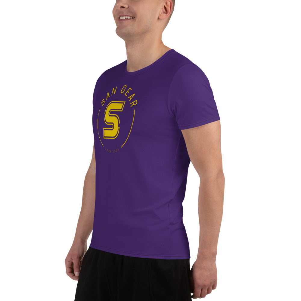 T-shirt Sport DryFit - Violet SanCrew Jaune