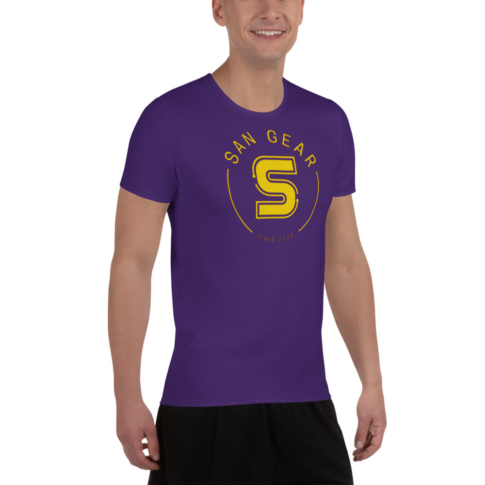 T-shirt Sport DryFit - Violet SanCrew Jaune