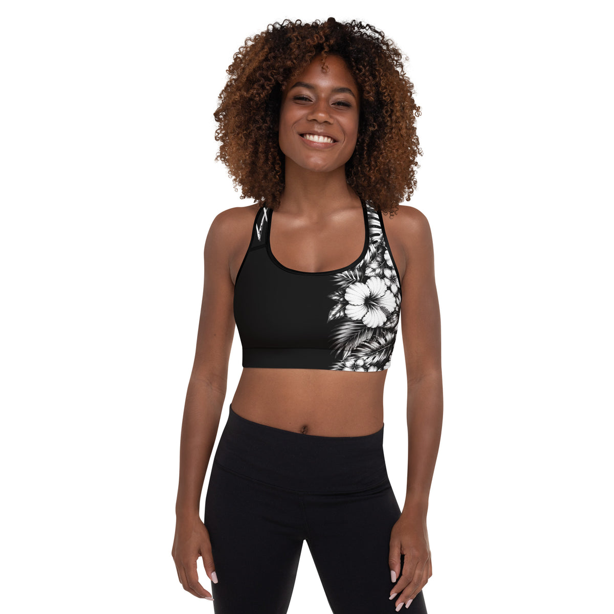 Brassière Fleurs Viking Noire