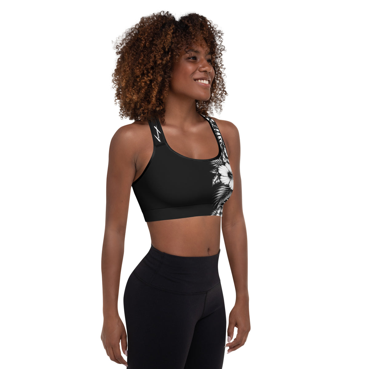 Brassière Fleurs Viking Noire