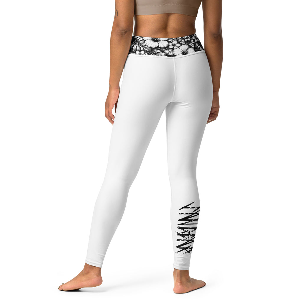 Leggings Viking Fleurs Blanc